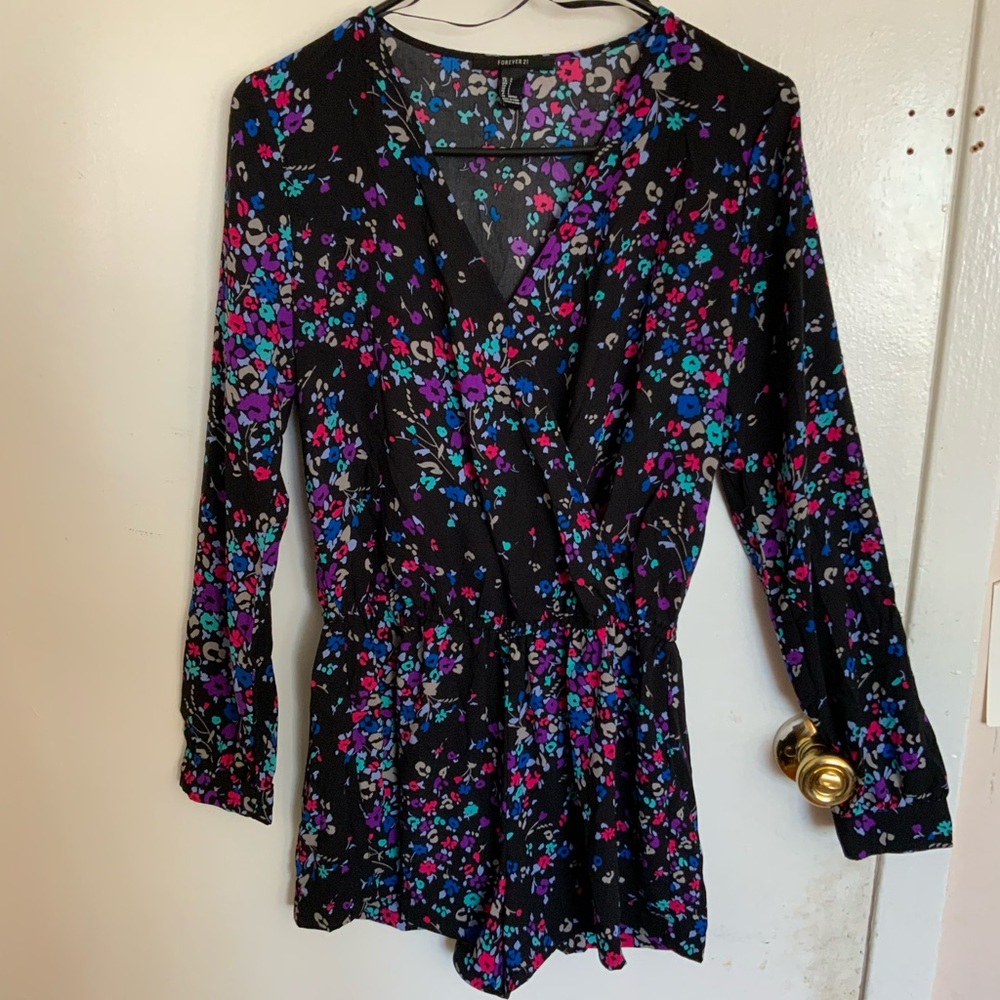 Forever 21 floral romper